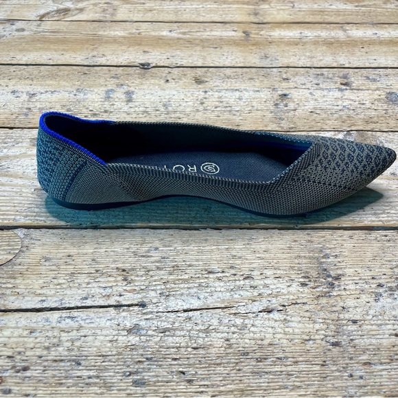 Rothy’s The Point Flats Walnut Python Brown Black Knit Sz 8.5 Retired Rare - Picture 4 of 11